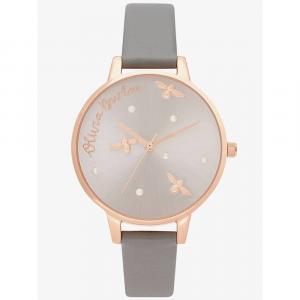 Часы из серой синтетической кожи Olivia Burton