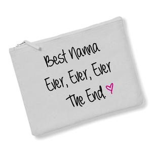 Косметичка Best Nanna Ever Ever Ever The End Темно-синяя, серая или розовая 60 SECOND MAKEOVER, серый