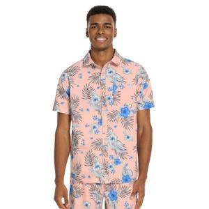 Мужская рубашка с коротким рукавом на пуговицах Hurley, цвет candy pink