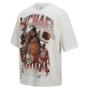 Jordan Футболка Flight Essentials мужская sail white/campus red