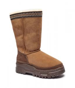 Сапоги женские UGG с орнаментом, коричневый