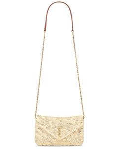 Маленький мешочек на цепочке Saint Laurent, Pale Brown & Brick