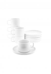 Чашки кофейные Almina Borneo, 100 мл, 12 штук, белый