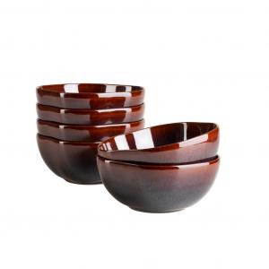 Чаша Cordelia, набор чаш, из керамики, Ø 16 см 6 шт. из керамики Mäser, коричневый/красный