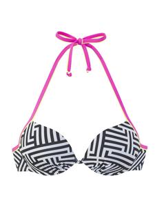 Buffalo Бикини-топ с эффектом пуш-ап, черно-белый