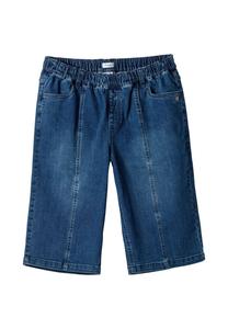 Джинсовые шорты-бермуды с эластичным поясом и разделительными швами sheego, цвет Blue Denim
