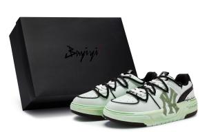 Массивные коньковые кеды Unisex низкие черные MLB, зеленый черный