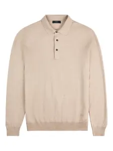 Поло с длинными рукавами Fay, бежевый