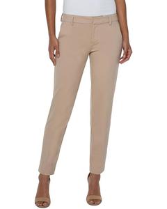Брюки Liverpool Los Angeles Kelsey Slim Leg Trousers in Super Stretch Ponte Knit, цвет Biscuit Tan