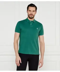 Футболка поло Slim fit Polo Ralph Lauren, зеленый