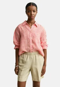 Блузка свободного кроя в полоску на пуговицах Gant, Perfect Red