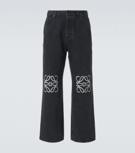 Анаграм джинсы с широкими штанинами Loewe, черный