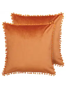 Декоративная подушка Beliani 2er Set Deko AERANGIS, оранжевый