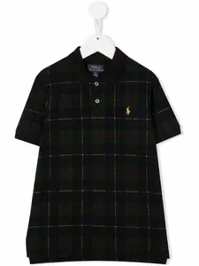 Рубашка поло в клетку POLO RALPH LAUREN KIDS, зеленый