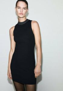 Платье Mango Shift dress, Schwarz/Black