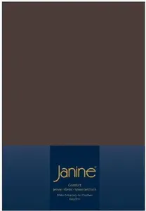 Простыня на резинке Janine всех размеров и цветов, темно-коричневая, 140 см x 200 см x 160 см x 200 см Original Janine