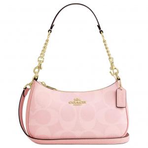 COACH Женская сумка через плечо из искусственной кожи среднего размера розовый