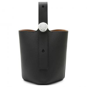 Коллекция Bucket Мягкая зернистая кожаная сумка-ведро, через плечо, кроссбоди, миниатюрная женская сумка черный LOEWE