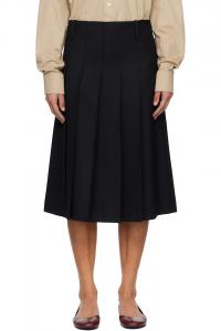 A.P.C. Черная плиссированная юбка миди