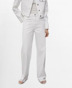 Женские джинсы Danila с широкими штанинами и высокой посадкой MANGO, White