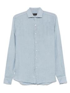 Льняная рубашка Dell'oglio, синий