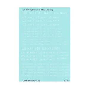 Военные отделения в белом, Decals - United States (Combat Miniatures)