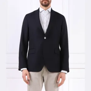 Элегантный шерстяной мягкий пиджак прямого кроя. Oscar Jacobson, синий