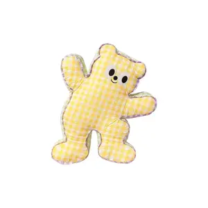 Милые креативные плюшевые мишки в клетку, 50 см PUDOWRABBIT, желтый