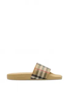 Сандалии Check Slides BURBERRY KIDS, бежевый
