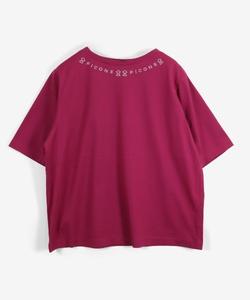 Футболка из смесового хлопка с разрезами на рукавах STUDIO PICONE, фиолетовый