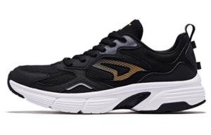 Кроссовки мужские низкие черные/золотые Qiaodan