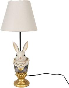 Настольная лампа Clayre & Eef кролик Ø 23x53 см, бежевый пластик Clayre&Eef