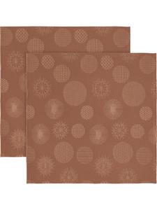 Erwin Müller Жаккардовые салфетки из смесовой хлопчатобумажной ткани, упаковка из 2 штук, цвет Calvia, медный