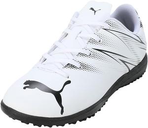 Футбольные бутсы Puma Attacanto Turf для детей и подростков, белый/черный