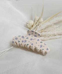 Маленькая заколка для волос с цветочным и фруктовым принтом Colleca La, цвет Blue (Blueberry)