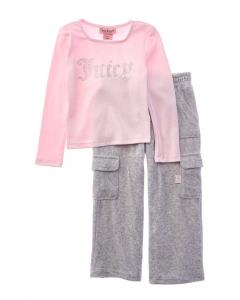Комплект из 2 велюровых брюк Juicy Couture Juicy Couture, розовый