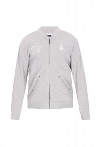 DreiMaster Vintage Худи на молнии в светло-сером цвете