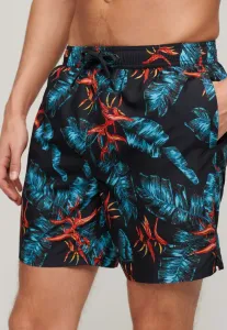 Плавки с гавайским принтом, размер 17. Superdry & Co, Dark Navy Fire