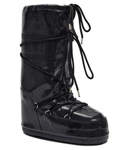 Зимние сапоги женские Moon Boot с блестками, черный