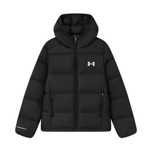 Детская пуховая куртка с капюшоном, средней жесткости Under Armour, черный