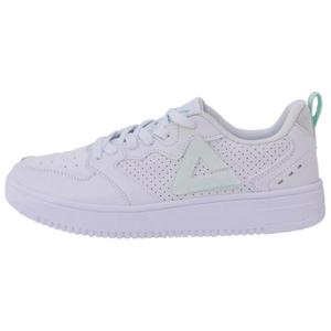 Скользоустойчивые дышащие низкие скейтбордские кроссовки женские бело-зеленые PEAK