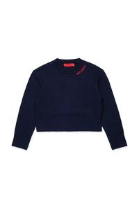 Детский шерстяной свитер MAXK18F KNITWEAR Max&Co., темно-синий