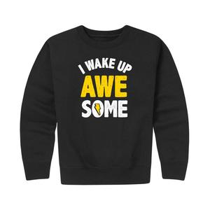 Флисовый свитшот Boy' Wake Up Awesome для мальчиков 8–20 лет Licensed Character, черный