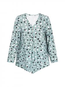 Женская блузка разноцветного зеленого цвета usha BLUE LABEL