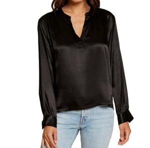 Топ-хенли Ella Cut Away черного цвета Nation Ltd, черный