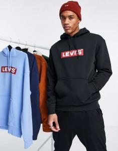 Черная худи с логотипом Levi's