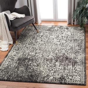 Ковер SAFAVIEH, 122 x 183 см, Evoke Collection Black / Grey EVK256R Oriental Distressed Non-Shedding для гостиной и спальни