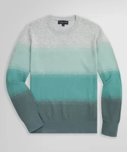 Свитер с круглым вырезом и градиентной полоской из хлопка Supima