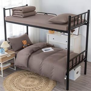 Jie Liya Комплект постельного белья для студенческого общежития из 6 предметов (простыня на резинке, пододеяльник, наволочки), цвет Light Gray, наполнитель одеяла 2.5 кг