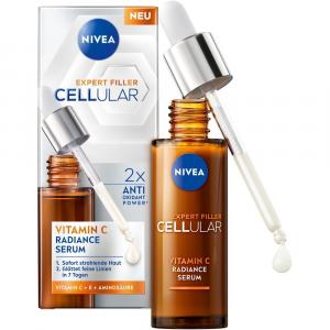 Сыворотка для лица cellular expert filler vitamin c radiance Nivea, объем 30 мл